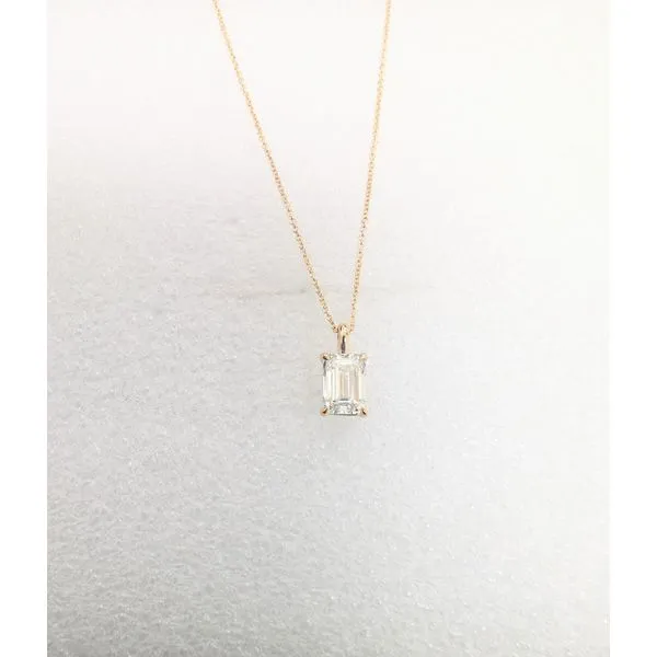 14 Karat Yellow Gold Lab Grown Diamond Pendant With Chain J. Thomas Jewelers Rochester Hills, MI