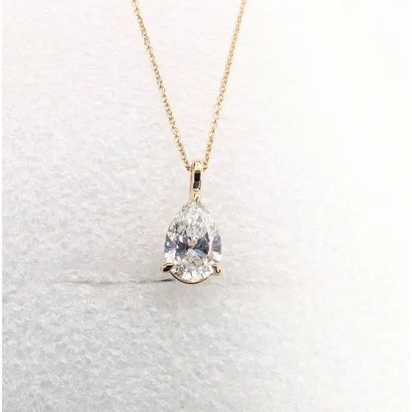 14 Karat Yellow Gold Lab Grown Diamond Pendant J. Thomas Jewelers Rochester Hills, MI