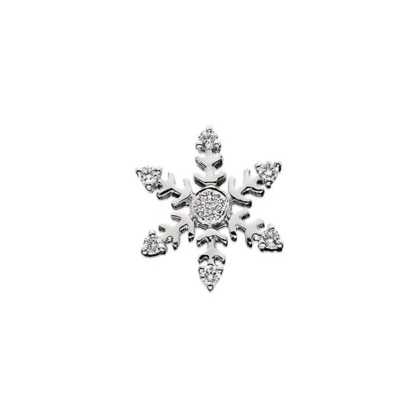 14 Karat White Gold Snowflake Pendant J. Thomas Jewelers Rochester Hills, MI