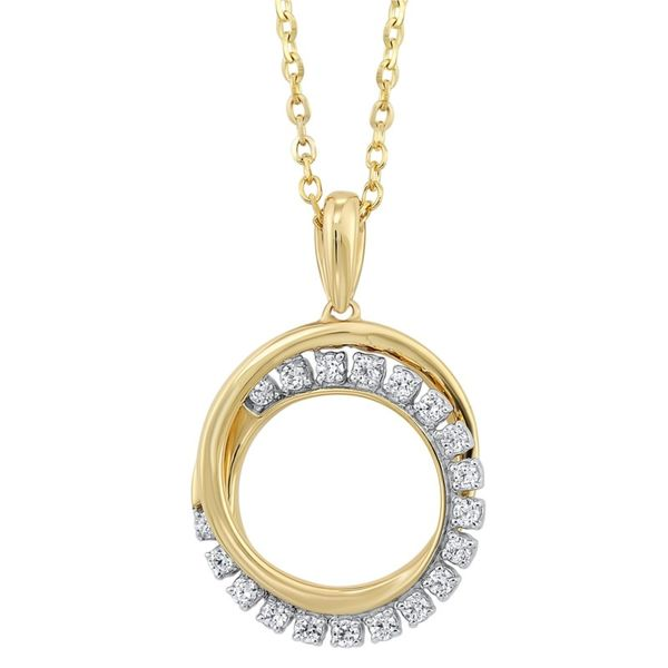 Gold and Diamond Circle Pendant J. Thomas Jewelers Rochester Hills, MI