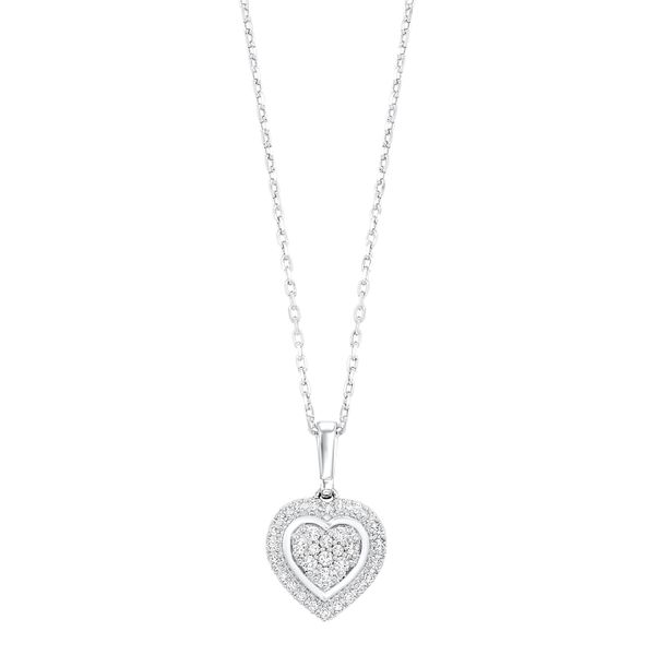 Double Heart Diamond Pendant J. Thomas Jewelers Rochester Hills, MI