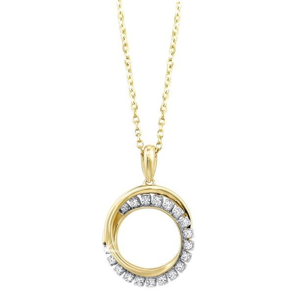 Gold and Diamond Circle Pendant J. Thomas Jewelers Rochester Hills, MI
