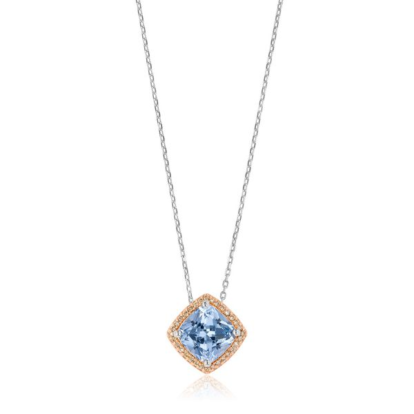 Created Aquamarine And Brown Diamond Pendant J. Thomas Jewelers Rochester Hills, MI