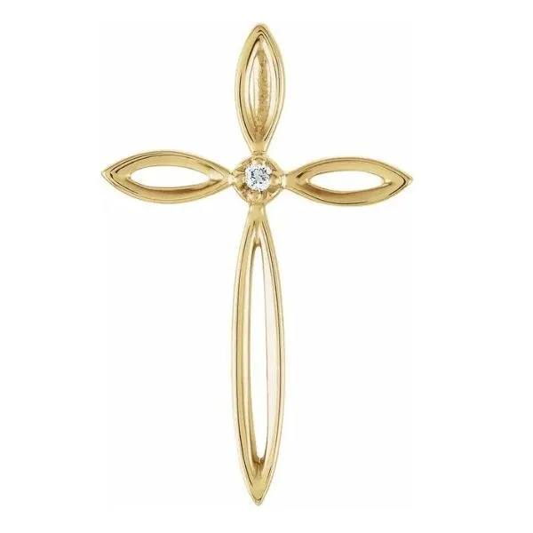 Yellow Gold Diamond Cross J. Thomas Jewelers Rochester Hills, MI