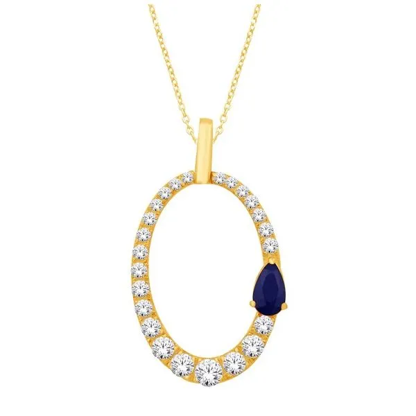Sapphire Diamond Pendant J. Thomas Jewelers Rochester Hills, MI