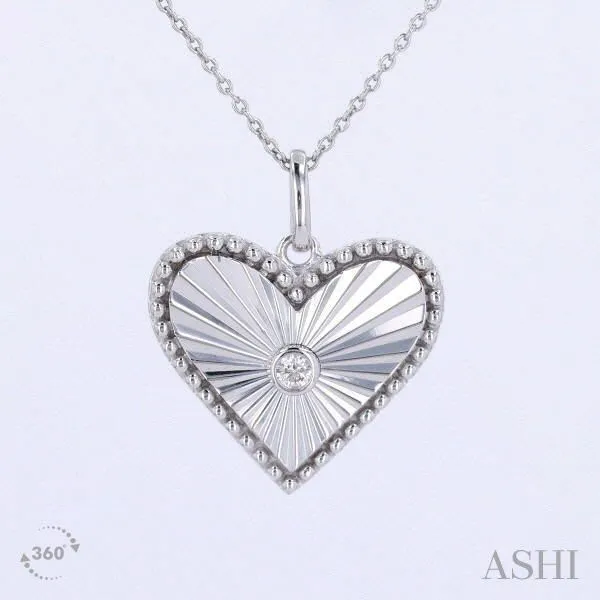 Fluted Diamond Heart J. Thomas Jewelers Rochester Hills, MI