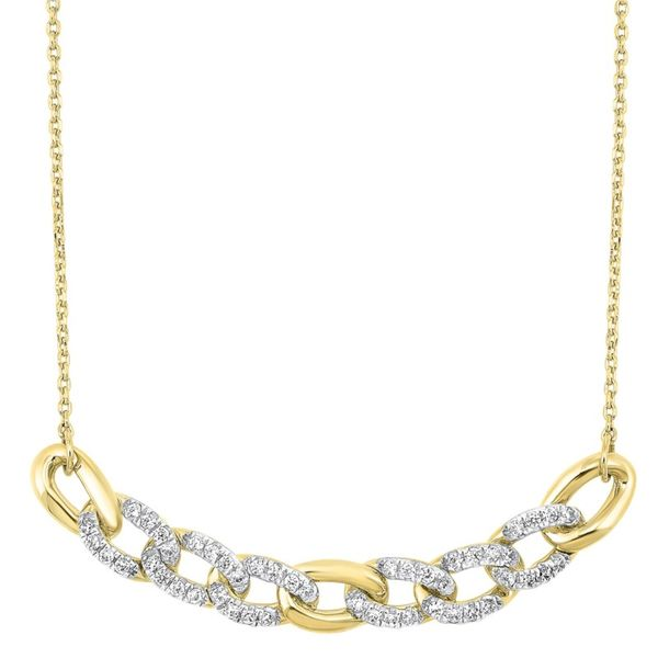 Yellow Gold and Diamond Link Necklace J. Thomas Jewelers Rochester Hills, MI