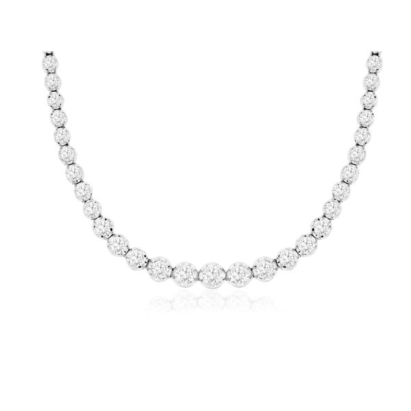 Stunning 14 Karat White Gold And Diamond Necklace 2.92Tw J. Thomas Jewelers Rochester Hills, MI