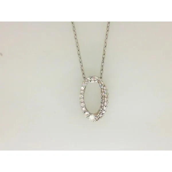 Oval Diamond Necklace J. Thomas Jewelers Rochester Hills, MI