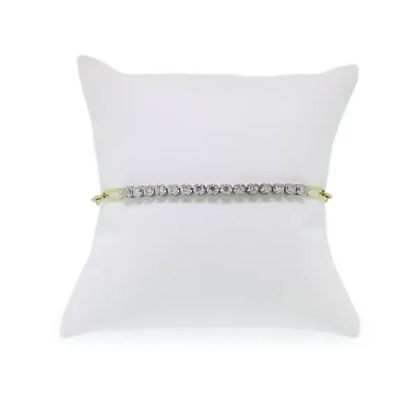 0.75Tw Diamond Paperclip Bracelet Image 2 J. Thomas Jewelers Rochester Hills, MI