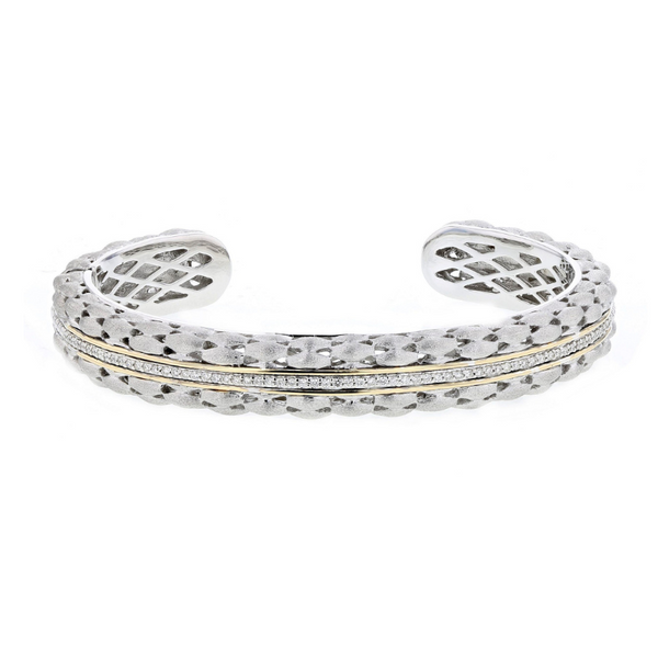 Italian Silver Diamond Bangle J. Thomas Jewelers Rochester Hills, MI