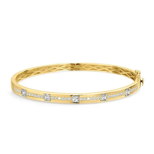 Yellow Gold Diamond Bangle J. Thomas Jewelers Rochester Hills, MI