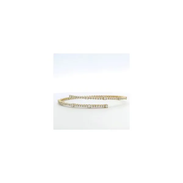 14 Karat Yellow Gold Diamond Bangle Bracelet J. Thomas Jewelers Rochester Hills, MI