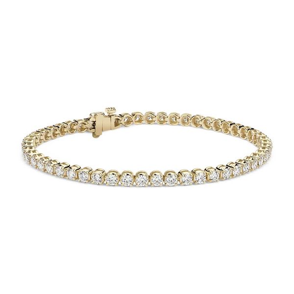 14 Karat Yellow Gold Diamond Tennis Bracelet J. Thomas Jewelers Rochester Hills, MI