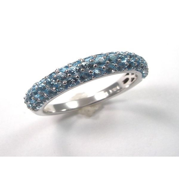 14 Karat White Gold Blue Topaz Ring J. Thomas Jewelers Rochester Hills, MI