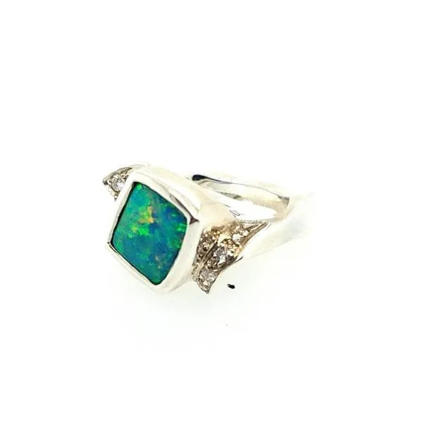 Custom Australian Opal Ring Image 2 J. Thomas Jewelers Rochester Hills, MI