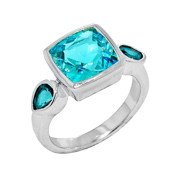 Bezel Set Blue Topaz Ring J. Thomas Jewelers Rochester Hills, MI