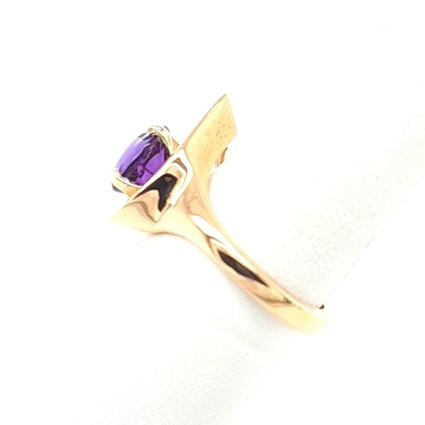 Custom Rose Gold Vortex Amethyst Ring Image 2 J. Thomas Jewelers Rochester Hills, MI