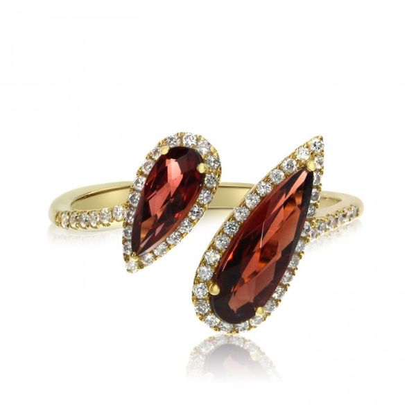 Pear Shape Garnet and Diamond Ring J. Thomas Jewelers Rochester Hills, MI