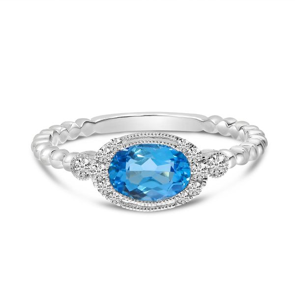 Oval Blue Topaz Ring J. Thomas Jewelers Rochester Hills, MI