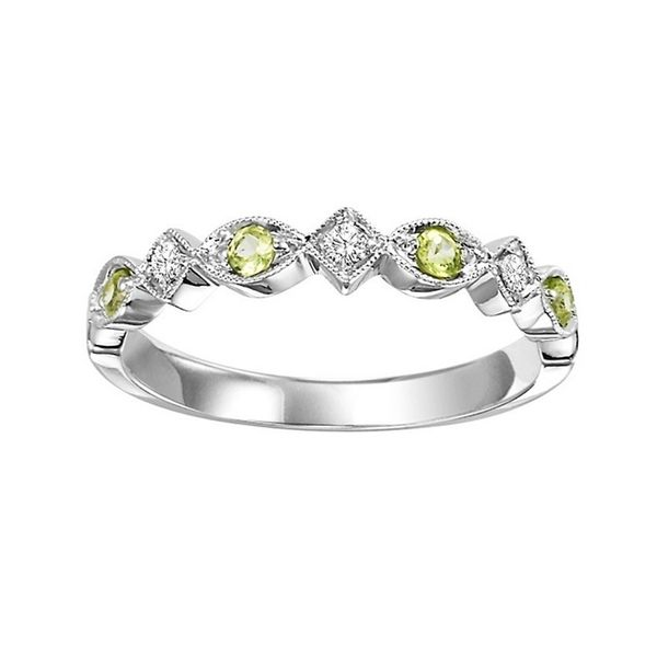 Peridot and Diamond Stackable J. Thomas Jewelers Rochester Hills, MI