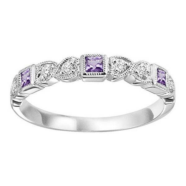 Created Alexandrite and Diamond Stackable Ring J. Thomas Jewelers Rochester Hills, MI