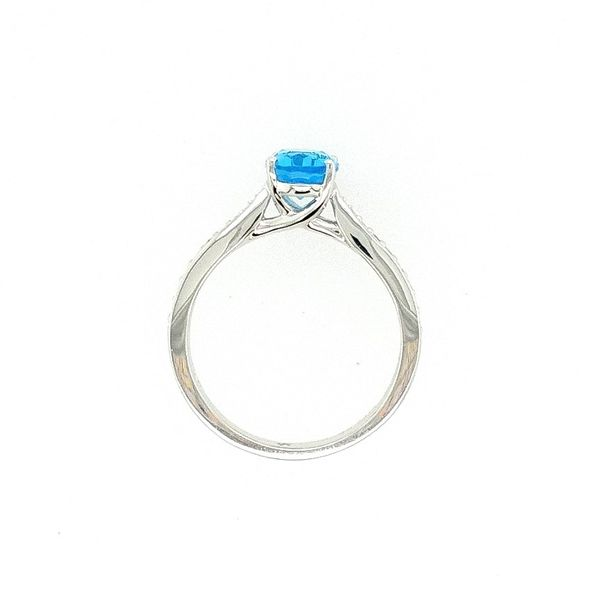 Oval Blue Topaz Ring Image 2 J. Thomas Jewelers Rochester Hills, MI