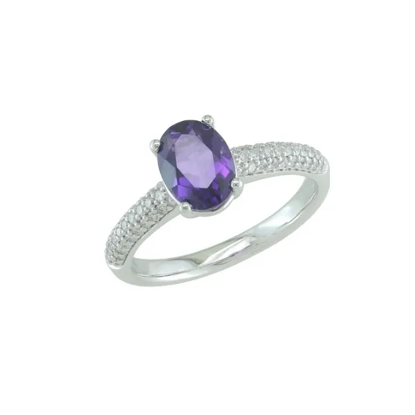 Oval  Amethyst and Diamond Ring J. Thomas Jewelers Rochester Hills, MI