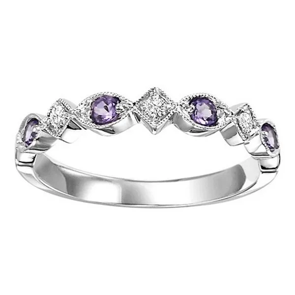 Stackable Diamond And Created Alexandrite Ring J. Thomas Jewelers Rochester Hills, MI