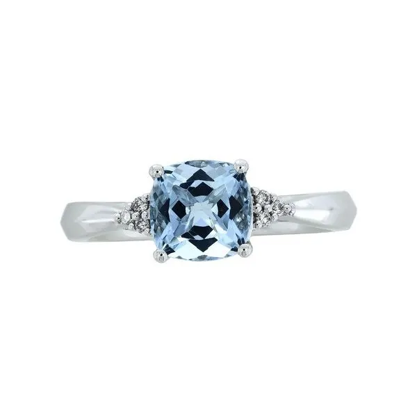 Aquamarine Cushion Cut Ring J. Thomas Jewelers Rochester Hills, MI