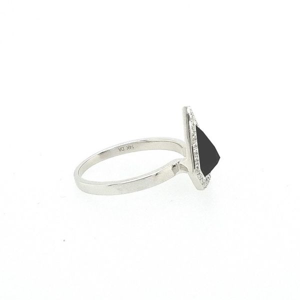 Faceted Onyx and Diamond ring Image 2 J. Thomas Jewelers Rochester Hills, MI