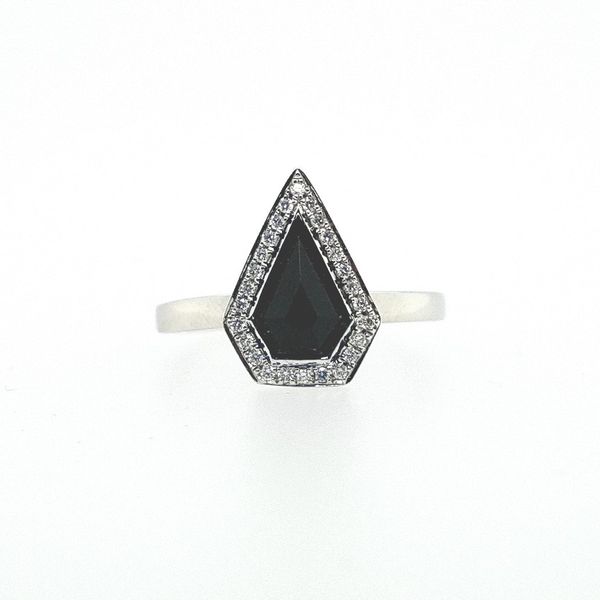 Faceted Onyx and Diamond ring J. Thomas Jewelers Rochester Hills, MI