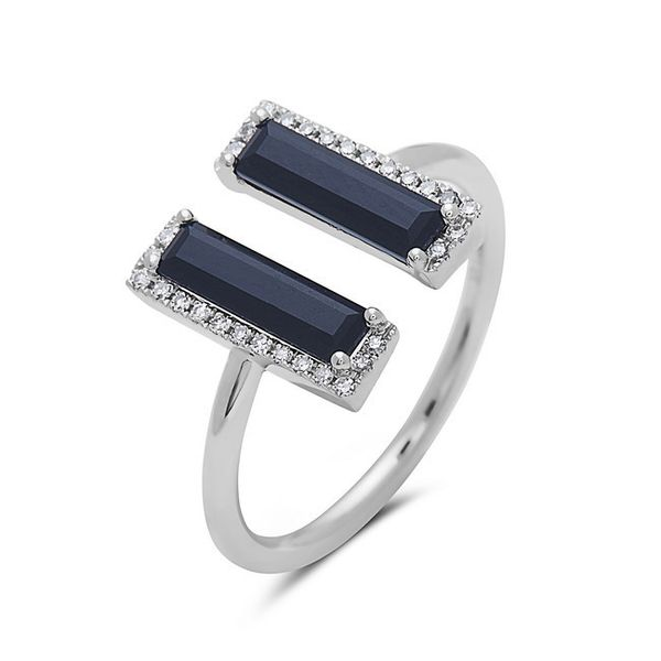 White Gold Onyx And Diamond Ring J. Thomas Jewelers Rochester Hills, MI