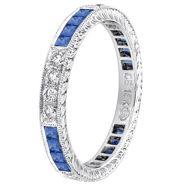 Beverley K French Cut Sapphire Band J. Thomas Jewelers Rochester Hills, MI