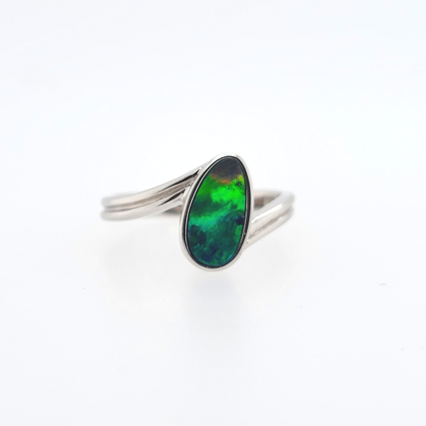 Sterling Silver Opal Doublet Ring J. Thomas Jewelers Rochester Hills, MI