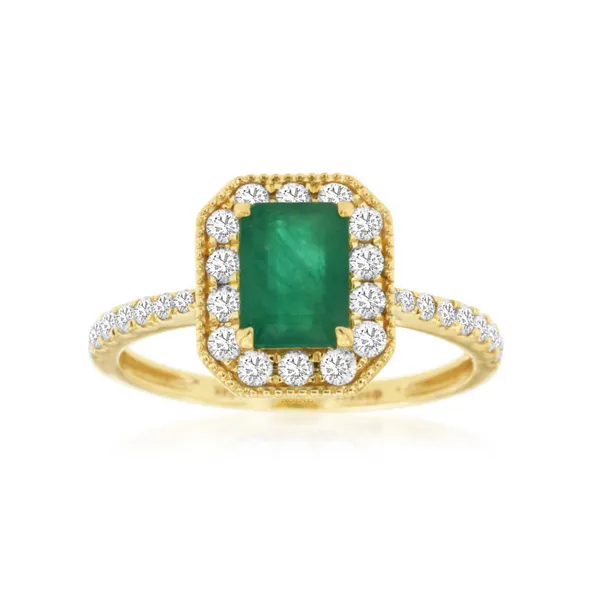 Emerald Diamond Ring J. Thomas Jewelers Rochester Hills, MI