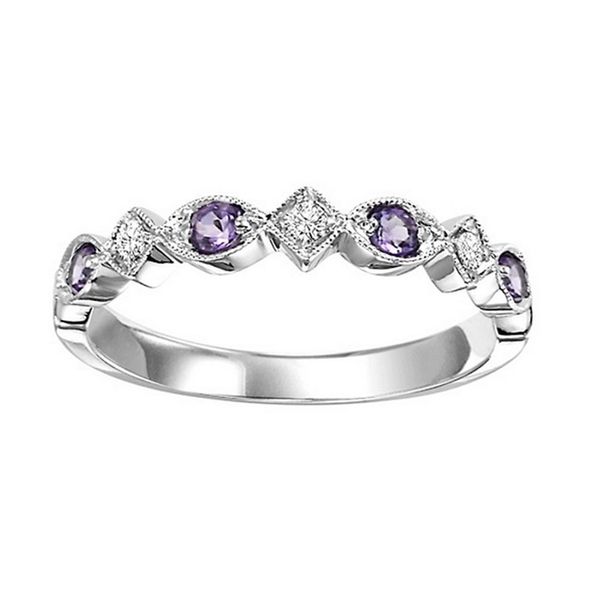 Stackable Diamond and Amethyst Ring J. Thomas Jewelers Rochester Hills, MI