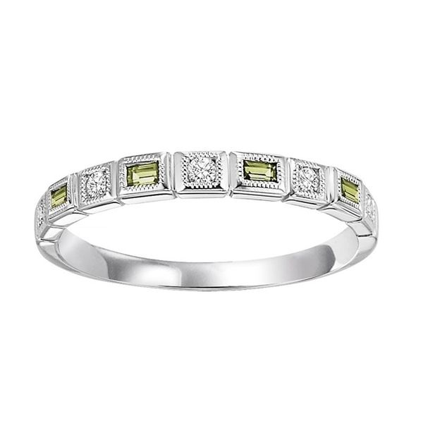 Peridot and Diamond Stackable Riing J. Thomas Jewelers Rochester Hills, MI