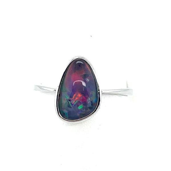 Australian Opal Solitaire Ring J. Thomas Jewelers Rochester Hills, MI