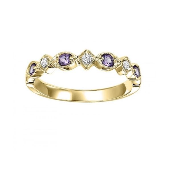 Mixable Amethyst And Diamond Ring J. Thomas Jewelers Rochester Hills, MI