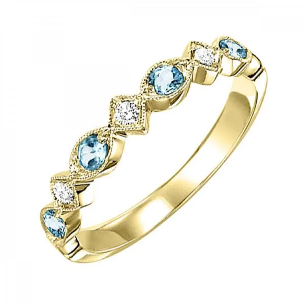 Stackable Diamond And BlueTopaz Ring J. Thomas Jewelers Rochester Hills, MI