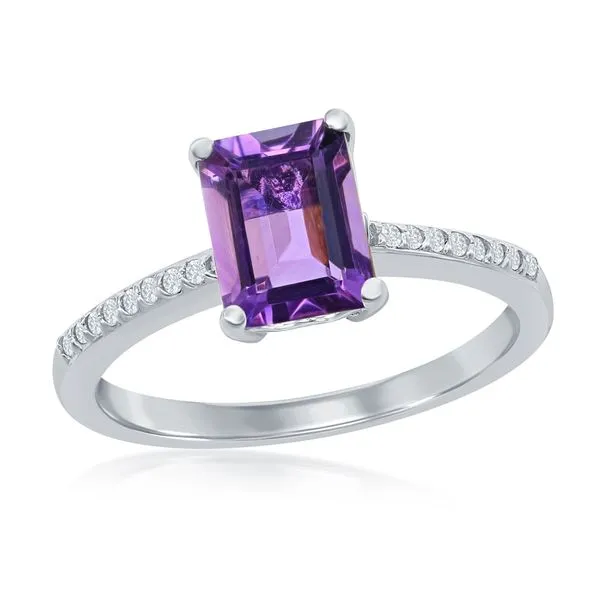 Emerald Cut Amethyst Ring J. Thomas Jewelers Rochester Hills, MI
