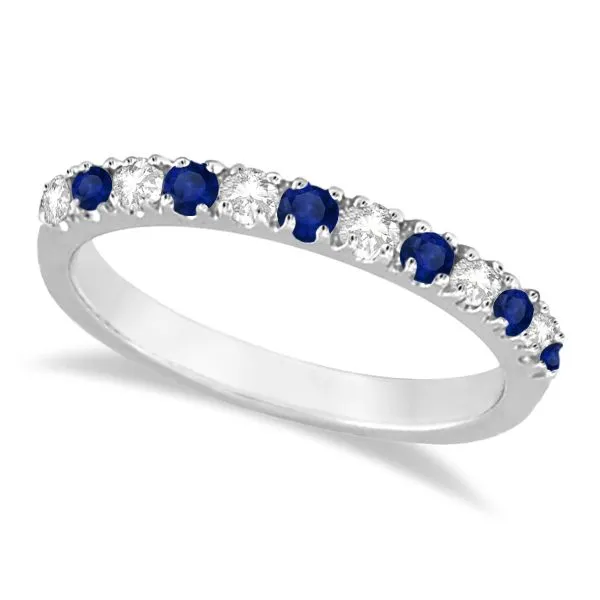 Sapphire and Diamond Band J. Thomas Jewelers Rochester Hills, MI