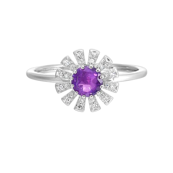 10 Karat White Gold Diamond And Amethyst J. Thomas Jewelers Rochester Hills, MI