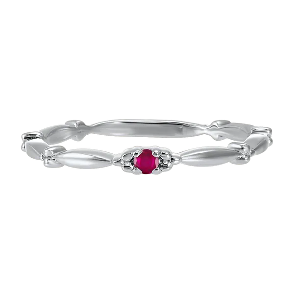 10 Karat White Gold Ruby Ring J. Thomas Jewelers Rochester Hills, MI