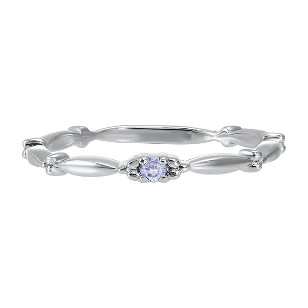 10 Karat White Gold Synthetic Alexandrite Ring J. Thomas Jewelers Rochester Hills, MI