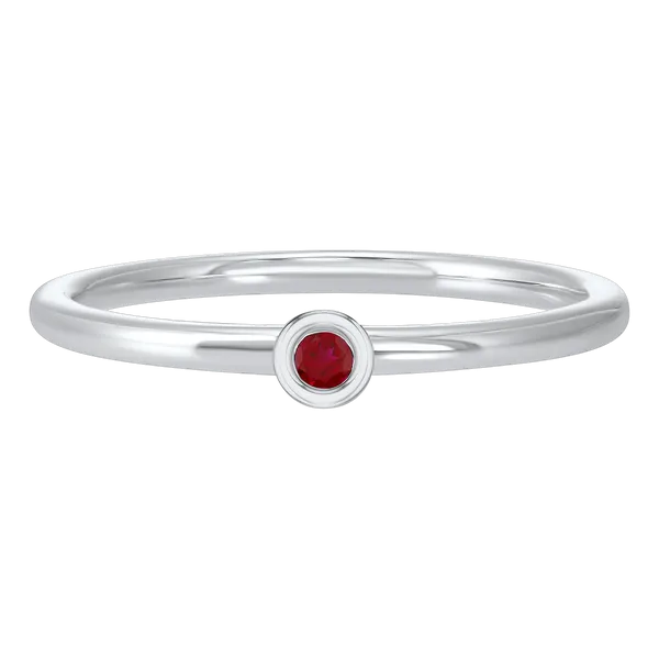 10 Karat White Gold Garnet Ring J. Thomas Jewelers Rochester Hills, MI