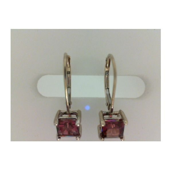 White Gold Rhodolite Garnet Earrings J. Thomas Jewelers Rochester Hills, MI