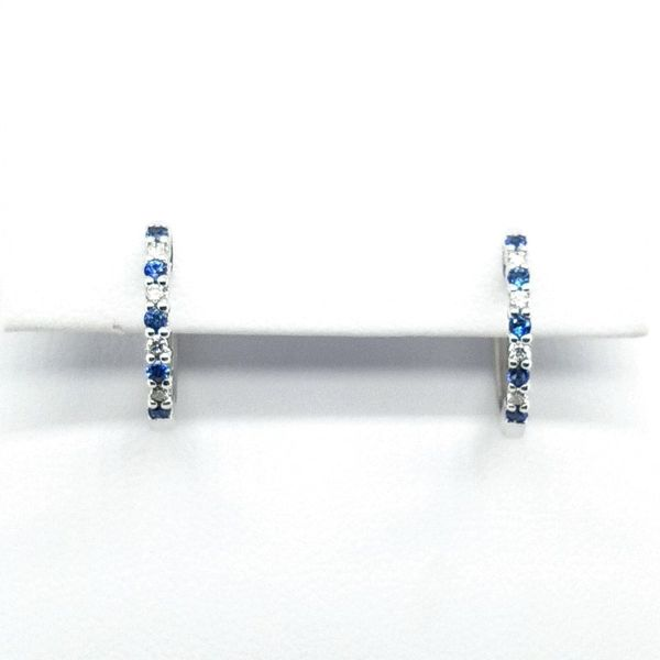 White Gold Sapphire Hoops J. Thomas Jewelers Rochester Hills, MI