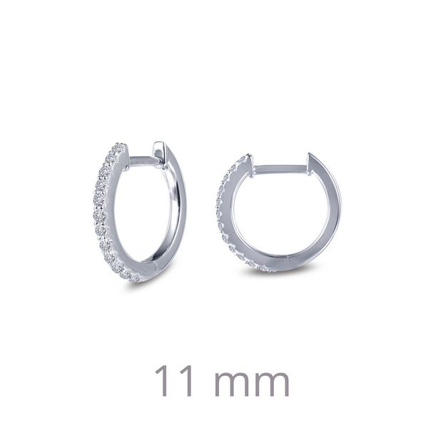 Lafonn Diamond Hoop Earrings J. Thomas Jewelers Rochester Hills, MI